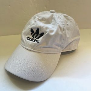 O/S White Logo Adjustable Strap Adidas Hat